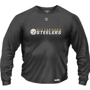  Reebok Pittsburgh Steelers Sidleline Heathered Long Sleeve 