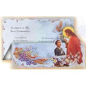  100 Tri Fold First Communion Invitations in English (Made 