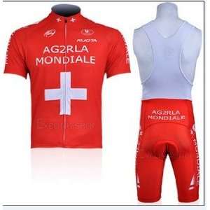  2011 the hot new model (AG2R) short sleeve jersey suit 