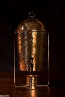 13 Quart Beverage Urn 60 Cups Hand Hammered Copper  