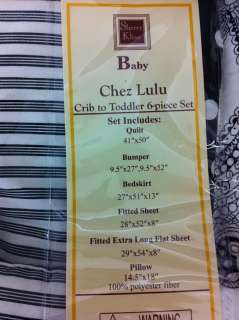 420 Sherry Kline Baby Chez Lulu 6 Piece Crib to Toddler Set, bedding 