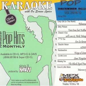  Pop Hits Monthly Pop   December 2010 Karaoke CDG 