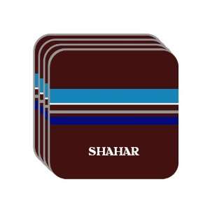 Personal Name Gift   SHAHAR Set of 4 Mini Mousepad Coasters (blue 