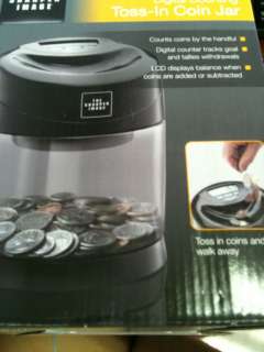 The Sharper Image Digital Counting Toss In Coin Jar GFSI D110 