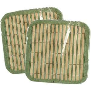  2 PC. Bamboo Mat Trivet Set, Heat Resistant Hot Pad 
