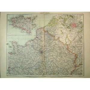 1895 Universal North France Channel Islands Print