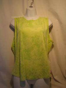 COLUMBIA green cotton tank top t shirt   Women XL  