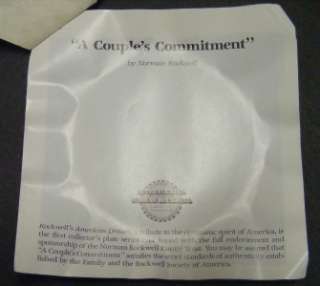   NORMAN ROCKWELL A COUPLES COMMITMENT CLASSIC COLLECTOR PLATE WITH COA