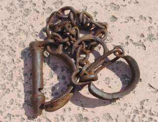 1800S HAND FORGED SLAVE SHACKLES JONES COUNTY, GEORGIA RARE 