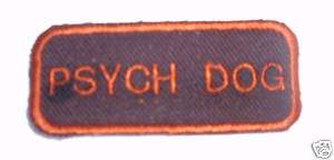 Psych Dog Service Dog Bar Patch black/orange  