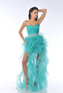 HOT PROM EVENING FORMAL GATHERED & RUFFLED TULLE STRAPLESS SWEETHEART 
