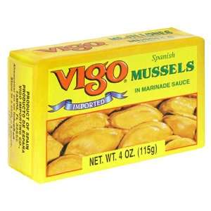Vigo Mussels in Marinade Sauce, 4 Ounce Cans (Pack of 10)  