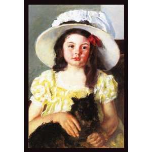  Francoise with a Black Dog 20x30 poster