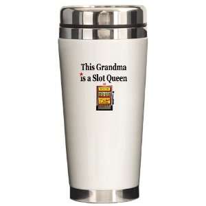 Jackpot Winner Grandma Ceramic Travel Mug by   