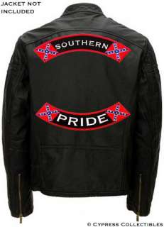 SOUTHERN PRIDE embroidered patch CONFEDERATE FLAG LARGE  