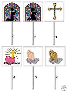 FIRST CONFIRMATION 1st COMMUNION cupcake toppers pics  