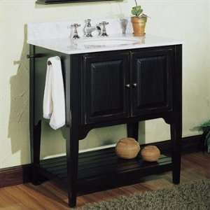   30 Inch Lifestyle Collection American Shaker Vanity   Distressed Black