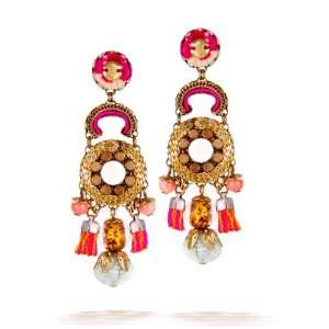  Ayala Bar Earrings   Hip Collection in Shocking Pink, Gold 