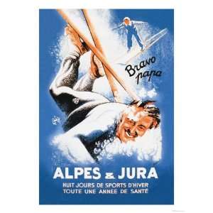  Alpes and Jura Giclee Poster Print by Eric De Coulon, 9x12 