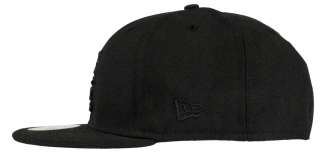 WeSC Clothing Overlay 100% Wool Solid New Era Hat   Black   FREE 