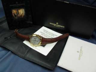Vacheron Constantin Mens Chronograph Watch 18k Gold Ref 49002 Box 