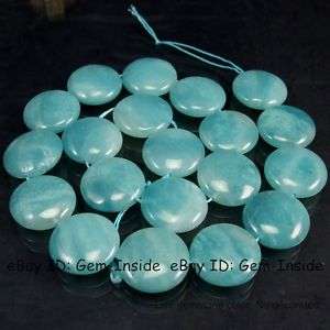 AAA Grade 20mm coin blue ite semi precious beads  