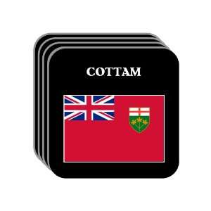  Ontario   COTTAM Set of 4 Mini Mousepad Coasters 