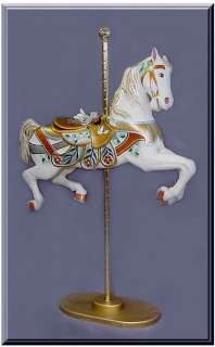 CAROUSEL HORSE Hand painted FULL SIZE Gold & Silver  