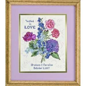  Three Roses Wedding Sampler   Cross Stitch Kit Arts 