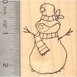  Country Snowman Rubber Stamp Arts, Crafts & Sewing