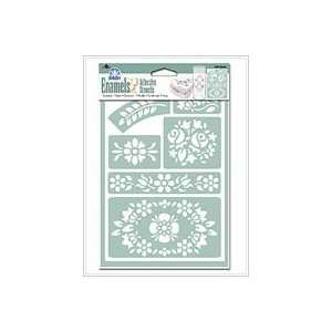    One Stroke   Flowers Adhesive Stencils Arts, Crafts & Sewing