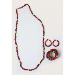  African Seed Jewelry Set  Multi Bright 
