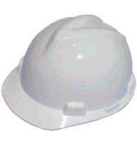 White MSA LARGE Size Cap Hard Hat Fas Trac (Ratchet)  