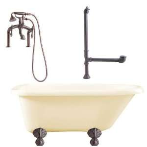  Giagni LA3 ORB B Augusta 54 Roll Top Tub Kit Bisque, with 