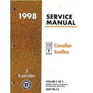   1998 CAVALIER SUNFIRE Shop Service Repair Manual Book 