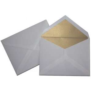  Crane 100% Cotton   Pearl White Envelopes with Gold Lustre 