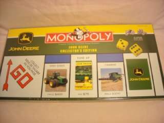 NIB SEALED JOHN DEERE MONOPOLY GAME COLLECTORS EDITION, PEWTER TOKENS 