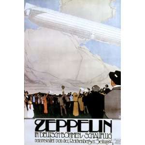    ZEPPELIN DEUTSCH GERMANY LARGE VINTAGE POSTER REPRO