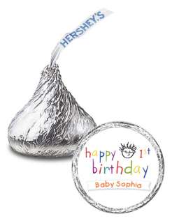 108 BABY EINSTEIN 1st FIRST Birthday KISSES LABELS  