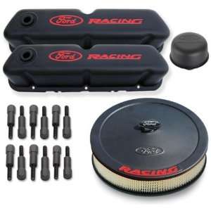   302 500 Ford Racing Dress up Kit Blk Crinkle Red Logos Automotive