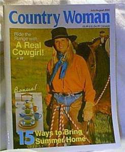 Country Woman Magazine Back Issue July Aug 2005 Cowgirl  