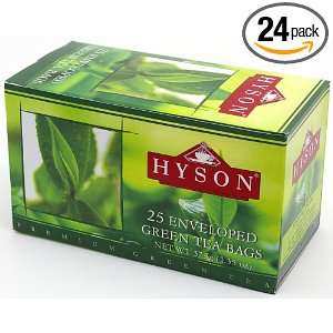 Hyson Green Tea, Teabags, 25 Count Boxes (Pack of 24)  