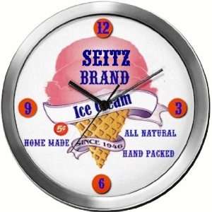  SEITZ 14 Inch Ice Cream Metal Clock Quartz Movement 