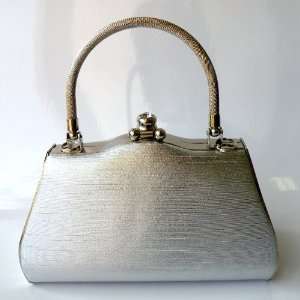  Bag/Purse Quality Silver Quality Material with Clear Water Crystal 