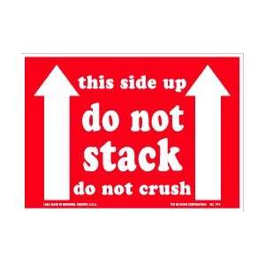  This Side Up Do Not Stack Labels, 5 X 7, scl 919, 500 