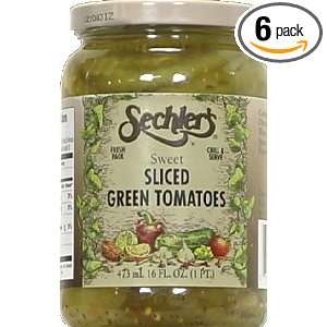 Sechlers Fine Pickles Tomatoes, Green, Swt Sliced, 16 Ounce (Pack of 
