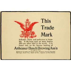 com 1900 Ad Anheuser Busch Brewing Harvard Lampoon Trademark St Louis 