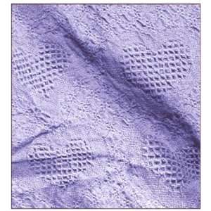  Lavender Heart Honeycomb Baby Cotton Afghan Throw Blanket 
