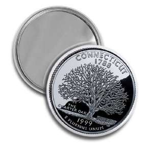  CONNECTICUT State Quarter Mint Image 2.25 inch Pocket Mirror 