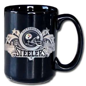    NFL Coffee Mug   Pewter Logo Pittsburgh Steelers
